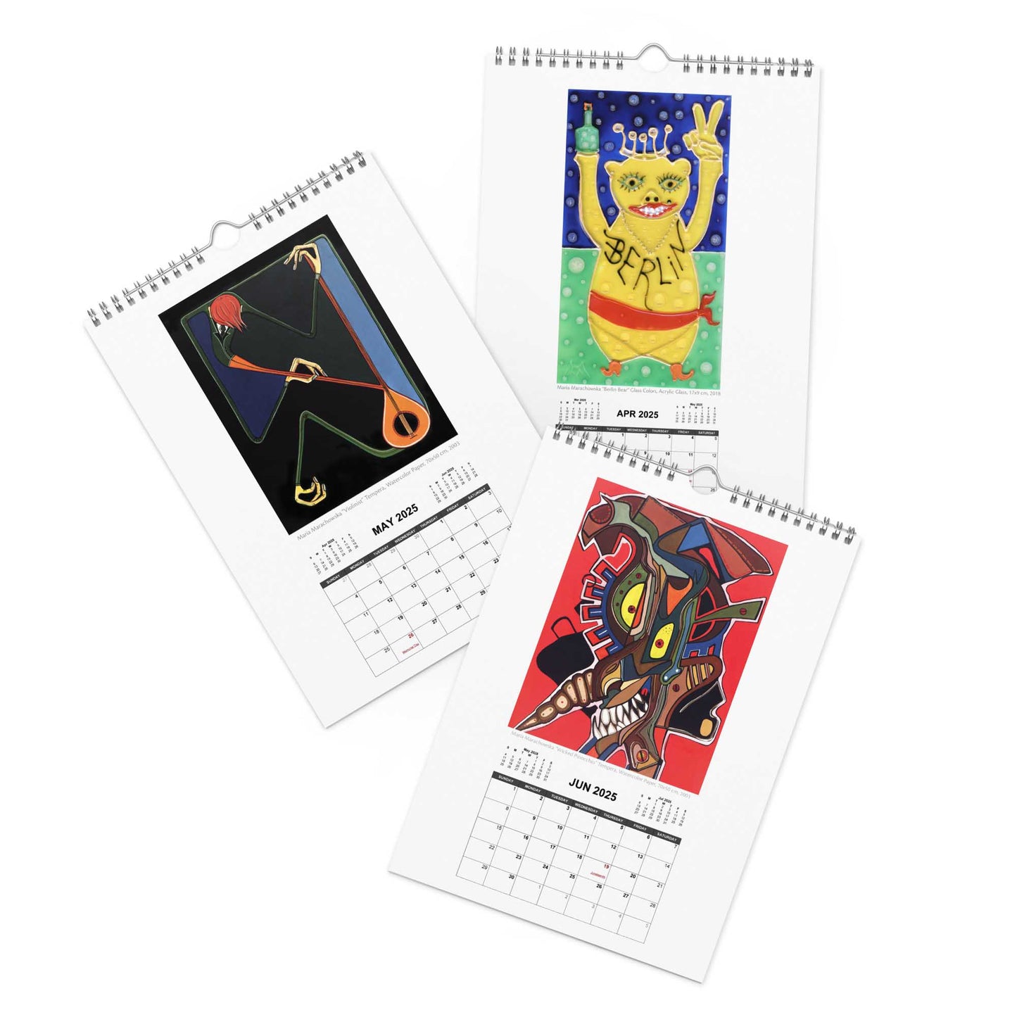 Wall Calendar (2025) Paintings by Maria Marachowska